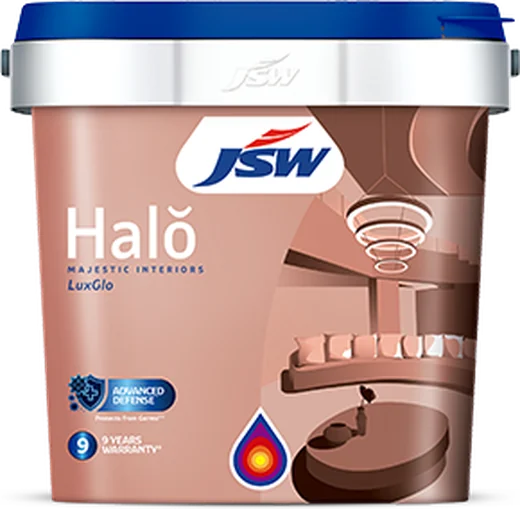 JSW Halo Majestic Interiors LuxGlo – available at VSHOP paint shop, Bantwal